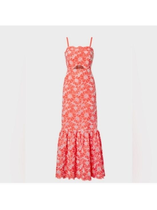 Milly Dresses & Skirts - Milly Breanna Tournesol Eyelet Dress Coral